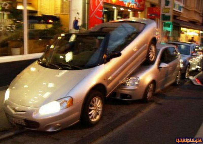 неудачная парковка автомобиля авто прикол