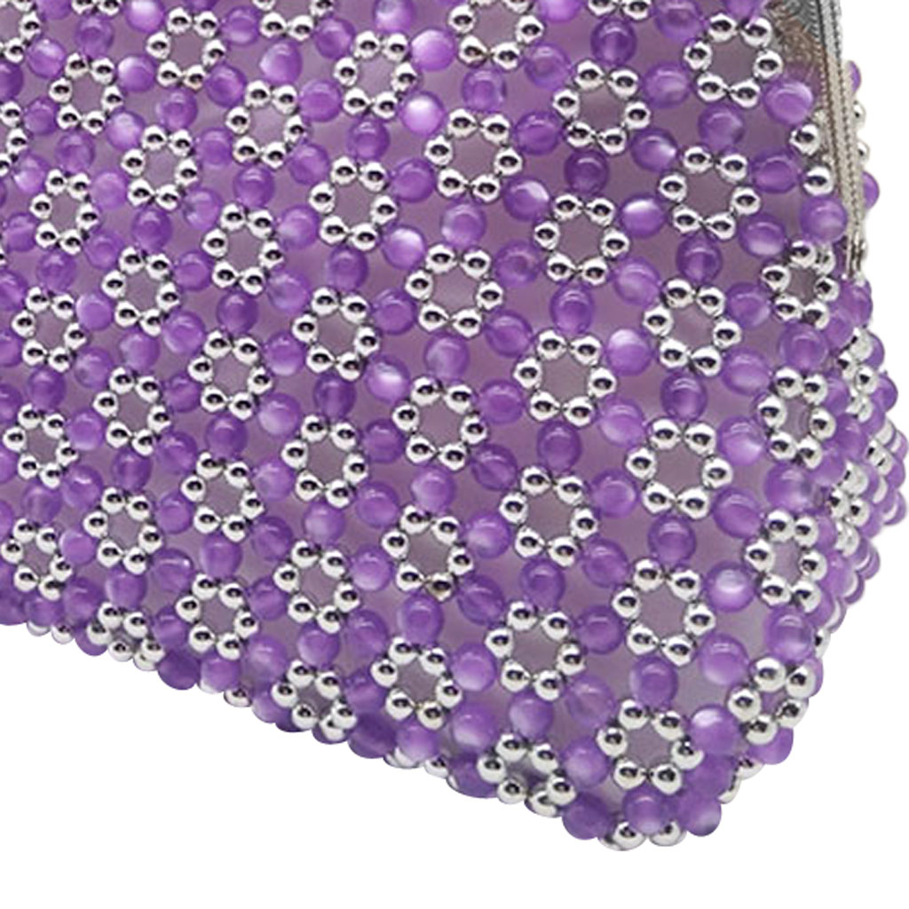 DIY Art& Crafts Flower Beaded Bag Kit Bead Handbag Making Supplies with Tools and Tutorial With Metal Purse Bag Frame
