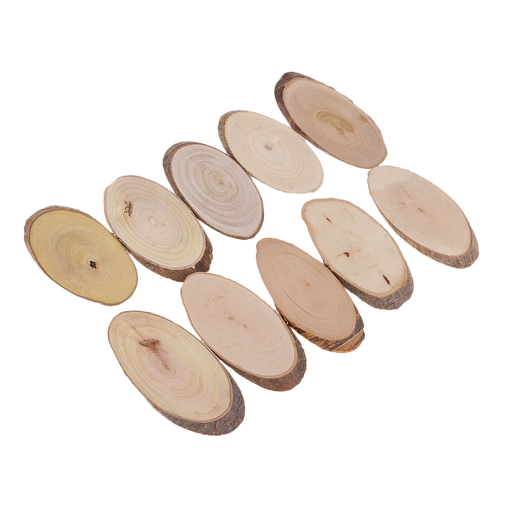 Assorted Sizes Rustic Wood Log Slices Discs Cutout Circle Semicircle Wood Disks Crafts Paint Decor For Wedding DIY Decorations