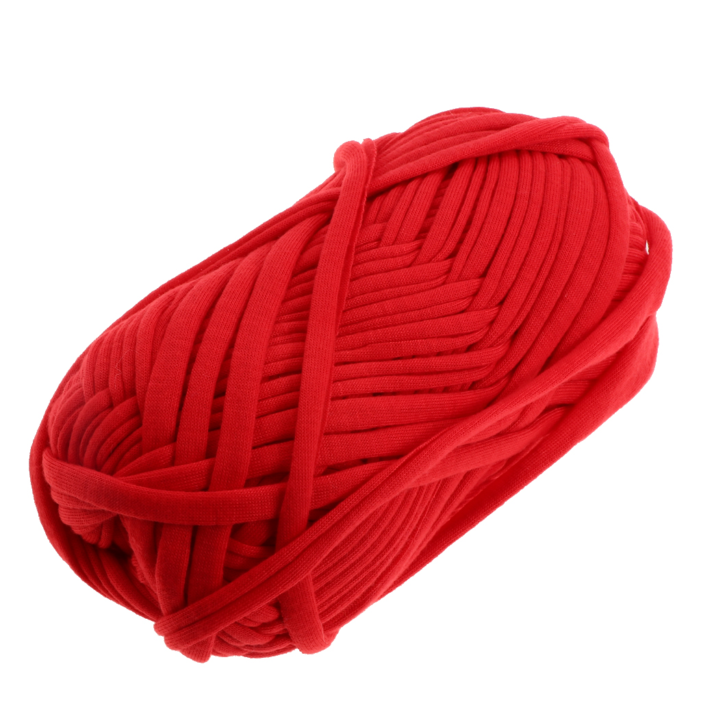 100g Elastic Knitting Soft Polyester Fabric Yarn DIY Knitting for Hat Bags Toy Carpet Handmaking Floor Mats Blanket Weaving