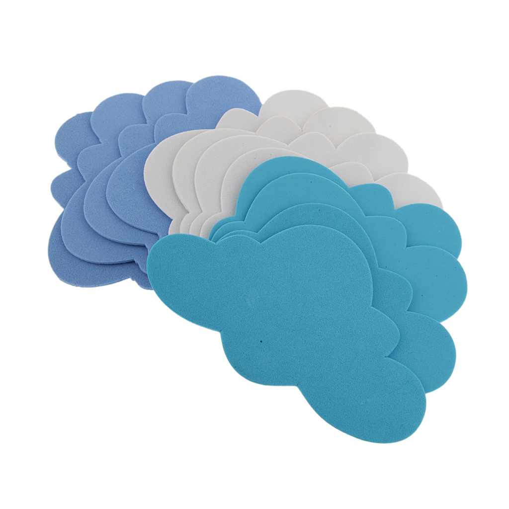Pack of 12 Mixed Foam Clouds Shapes for Kids Children Crafting DIY Decoration