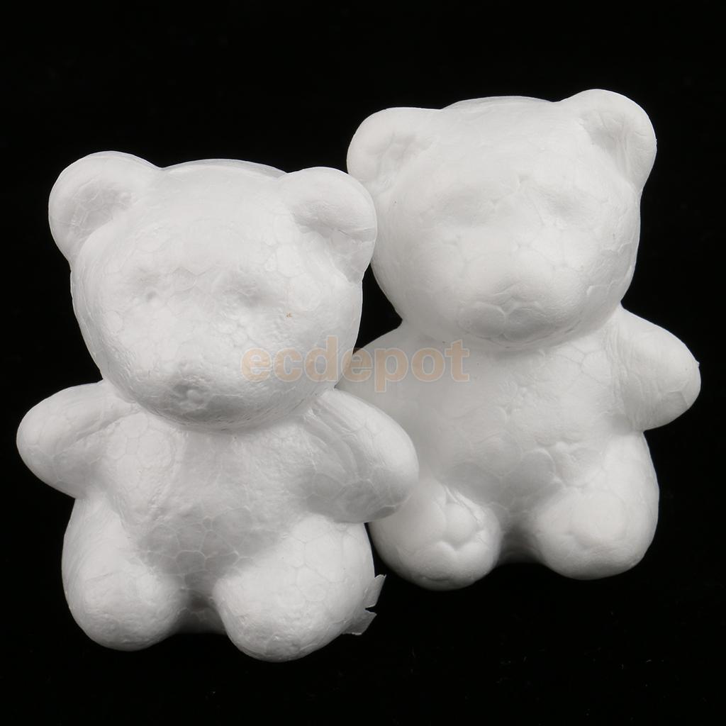 MagiDeal 20 Pieces Bear Shaped Modelling Polystyrene Styrofoam Ornaments Modelling DIY Crafts for Handwork Decorations 60mm 