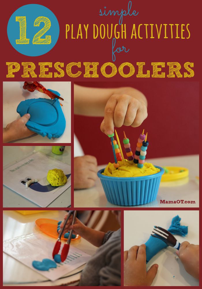 Simple play dough activities for preschoolers recommended by an occupational therapist to support kids