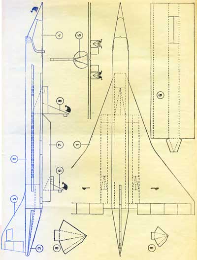 Чертеж самолета из бумаги