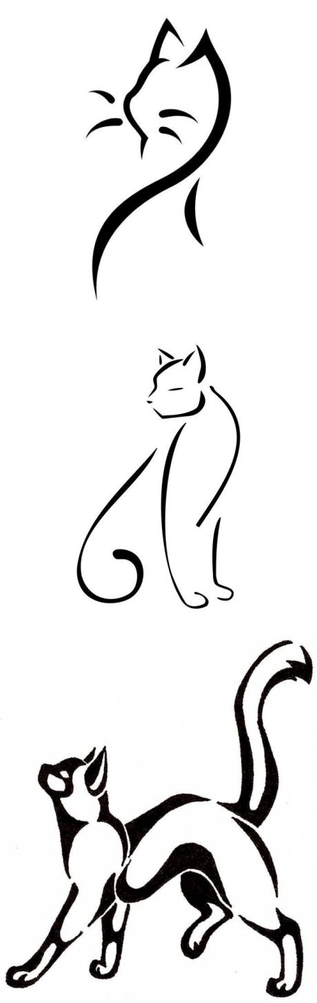 Рисунки котиков и кошек для срисовки - красивые и прикольные 4