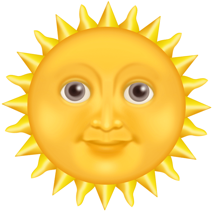 шаблон солнце с лицом