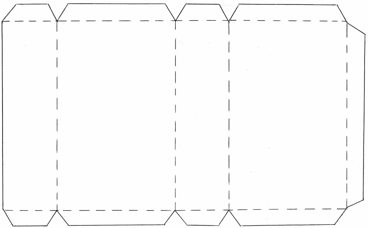Как сделать прямоугольный параллелепипед из бумаги схема