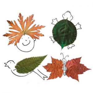 leaf09 300x300 - Осенние поделки: аппликации из осенних листьев. Коллаж из осенних листьев