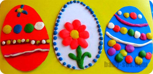 crafts from clay to Easter