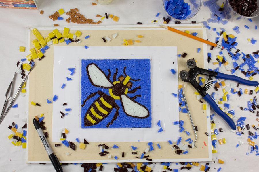 Bee Mosaic Tiling Complete