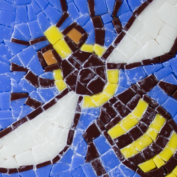 Glue residue bee mosaic