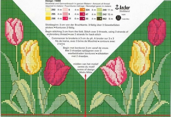 Схемы: схемы для вышивки: тюльпаны