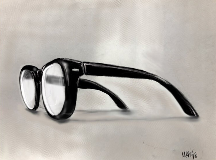 Drawing of glasses