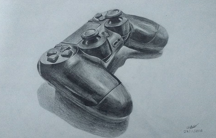 PlayStation 4 controller drawing
