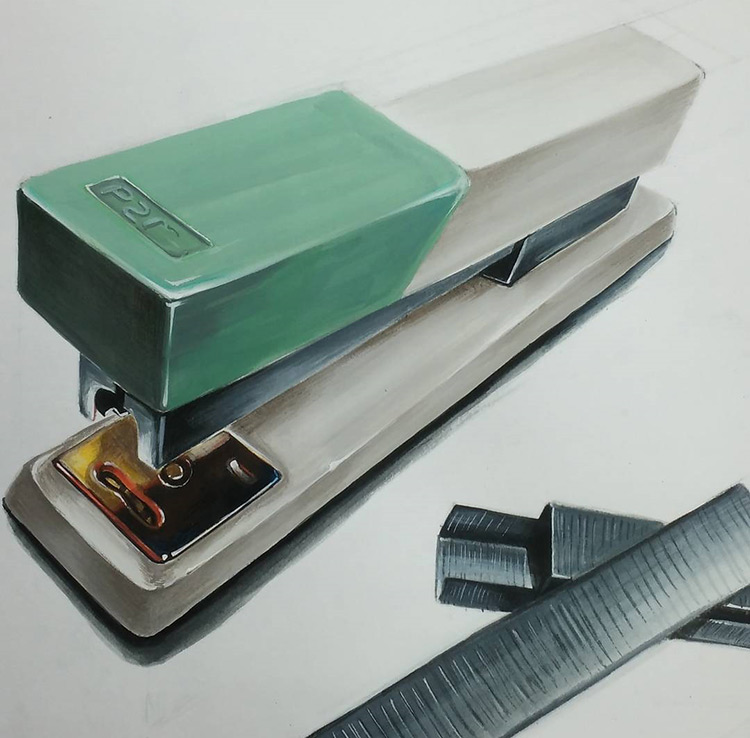 Drawing of a stapler