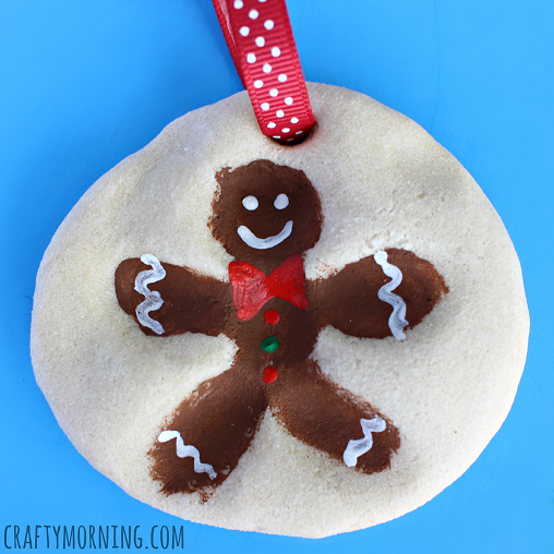 fingerprint-salt-dough-gingerbread-man-ornament-craft-for-kids