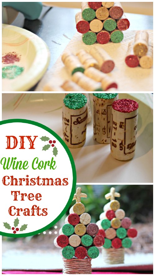 Wine Cork Trees - 20 Genius DIY Recycled and Repurposed Christmas Crafts