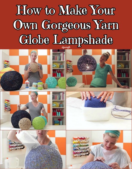 How to Make Your Own Gorgeous Yarn Globe Lampshade