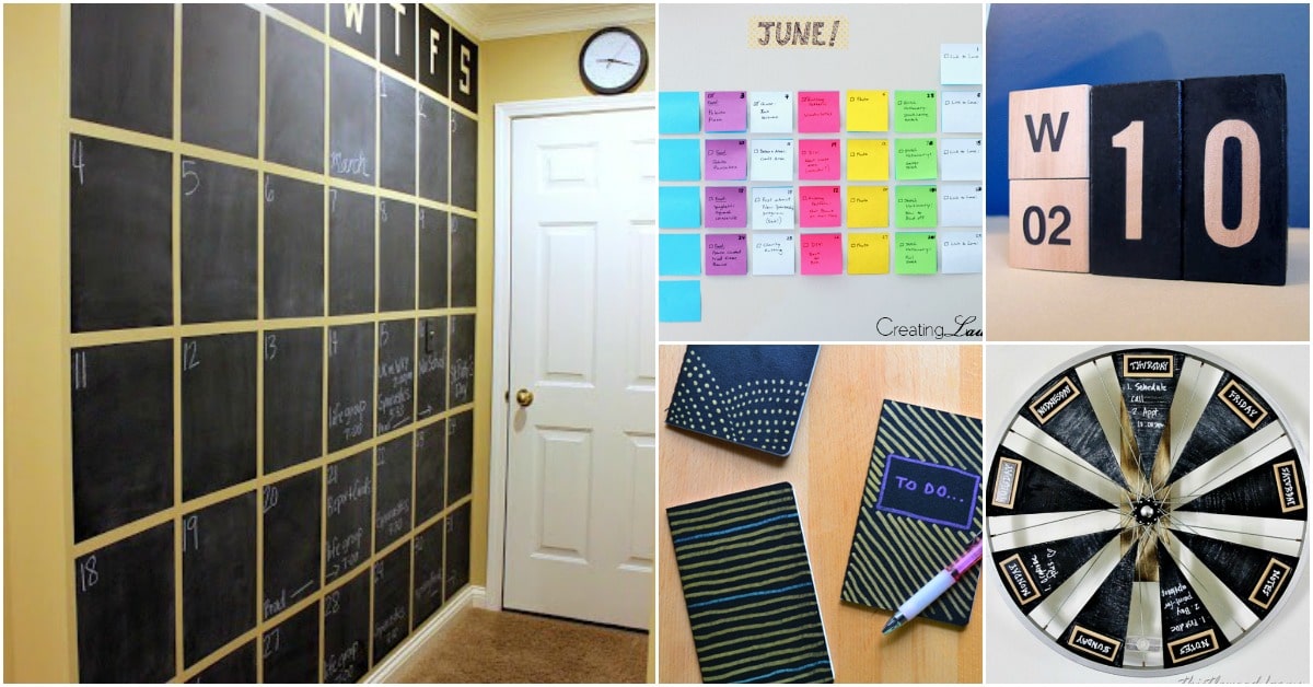 25 DIY Calendars And Planners To Start Off The New Year Organized 