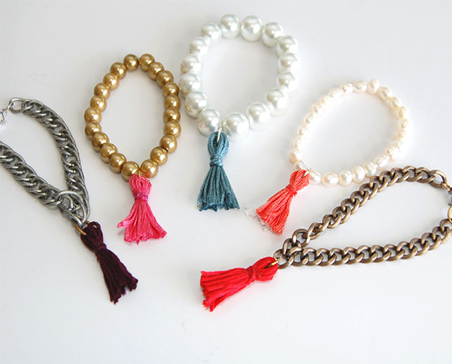 Pearl beads and tassels
