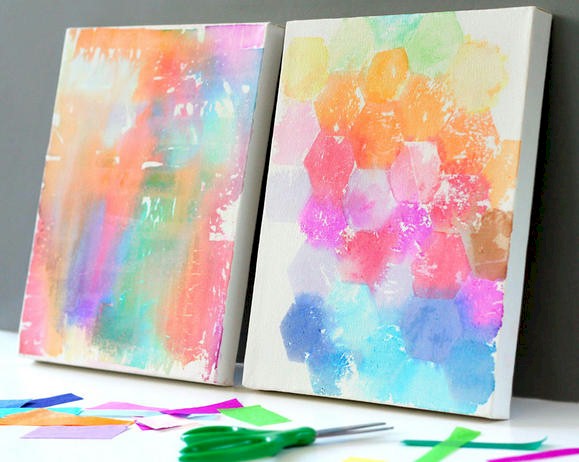 Tissue paper "painting"
