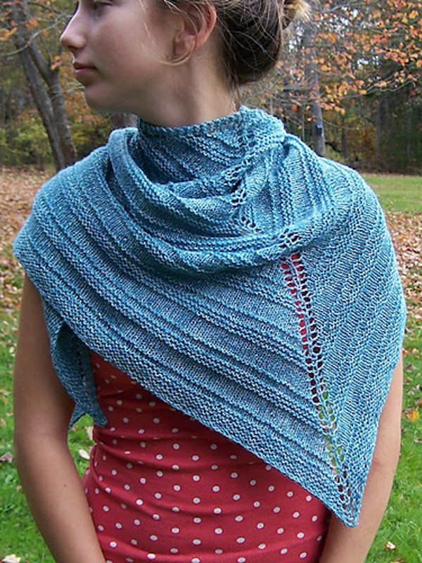 Garter stitch shawl