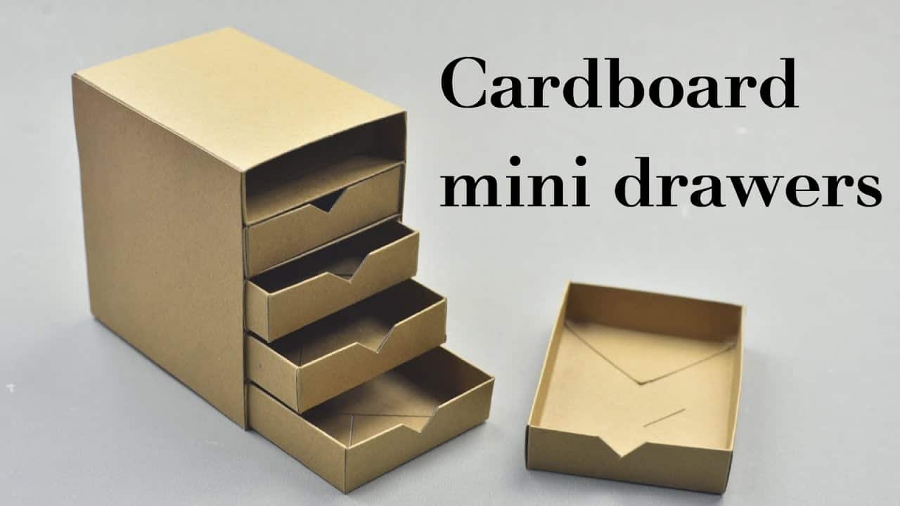 Cardboard mini drawers