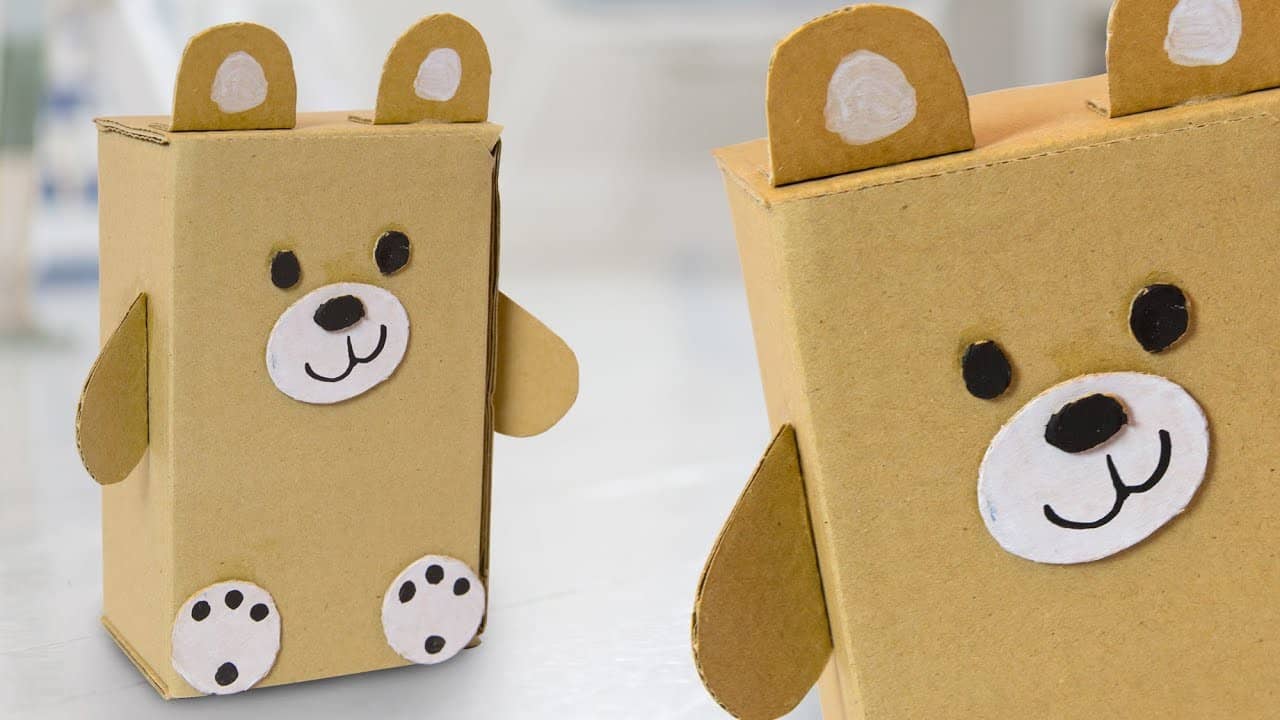 Cardboard teddy bear