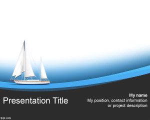 Free Sailing Boat PowerPoint Template