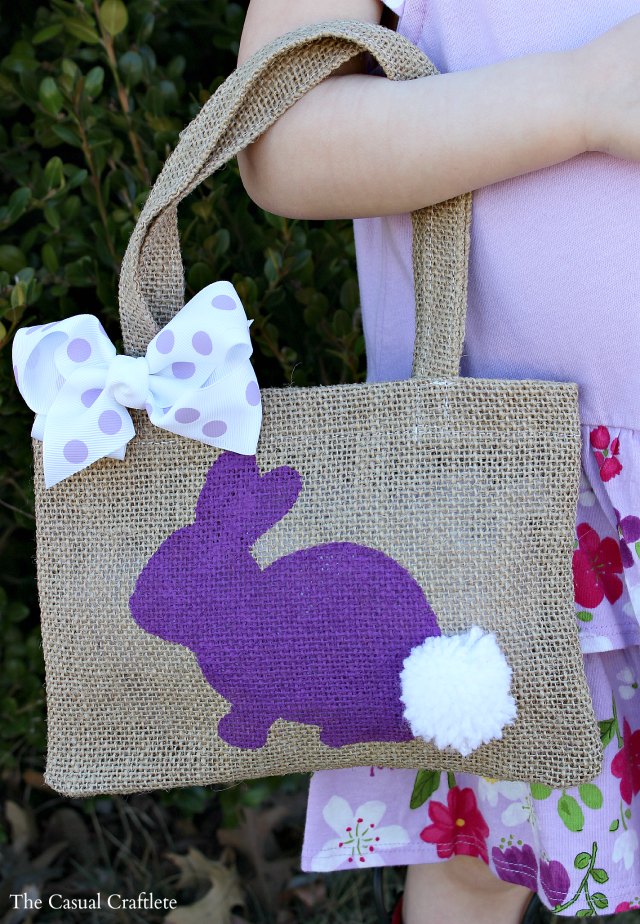 Burlap bunny bag