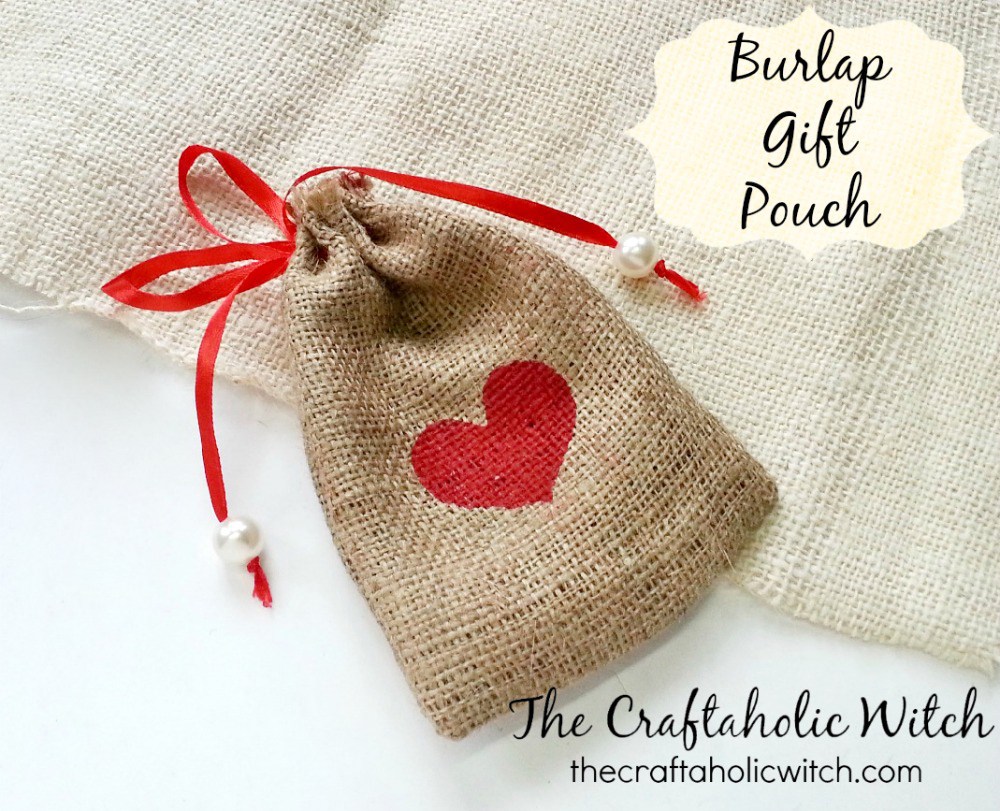 Burlap gift pouch