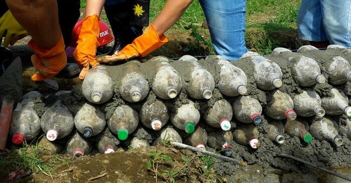 plastic bottle school