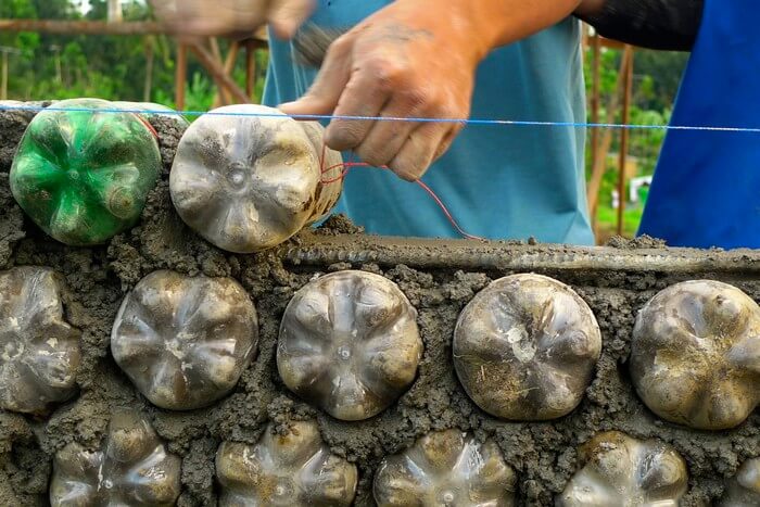 plastic bottle school