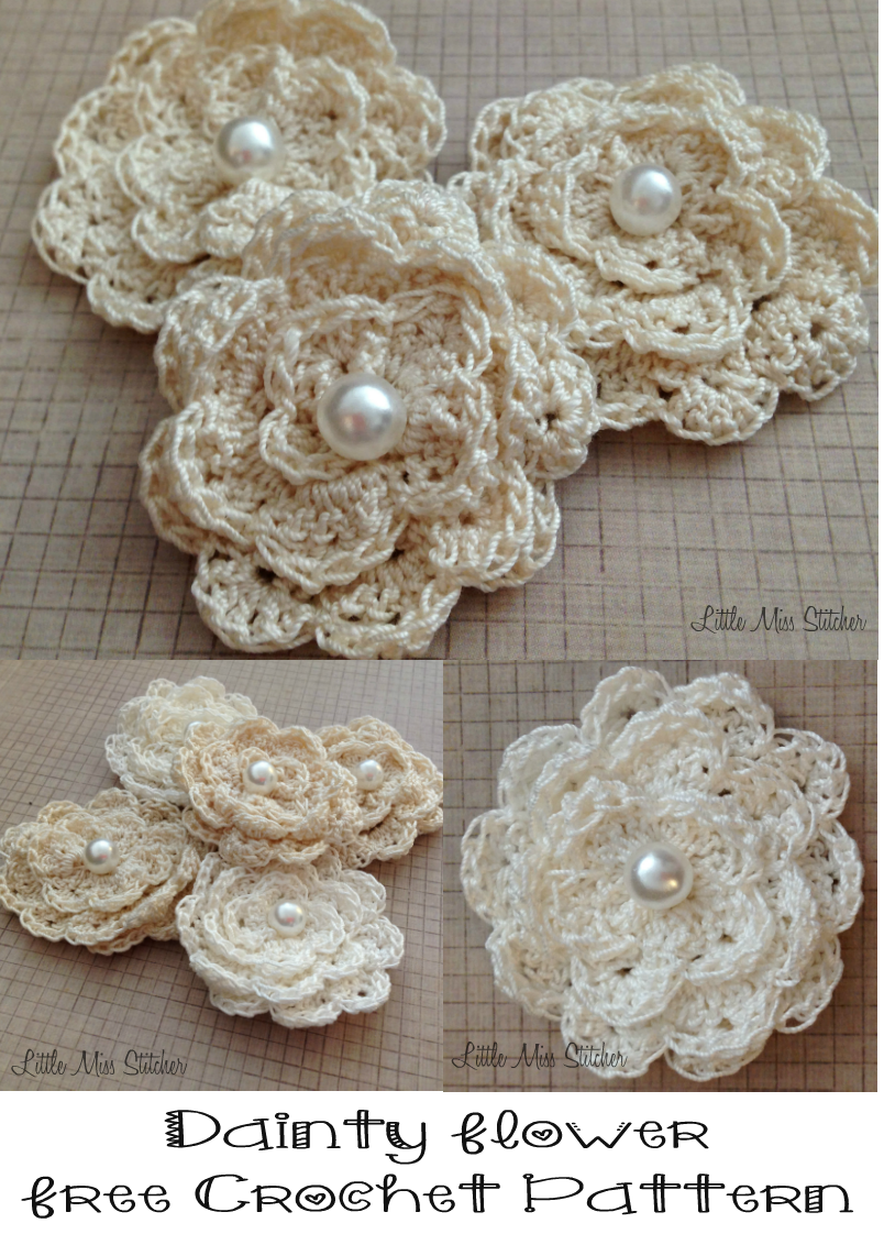 Dainty Crochet Flower Free Pattern 1 Dainty DIY Crochet Flowers With Free Pattern