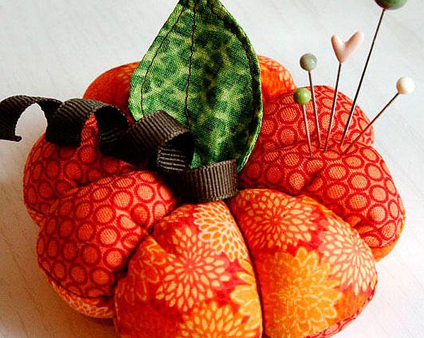 How to Craft Fabric Pumpkin Pincushion Colorful and Plush DIY Fabric Pumpkin Pincushion