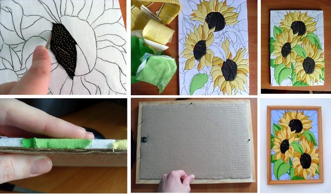 Идеи и инструкция для изготовления картин из ткани своими руками