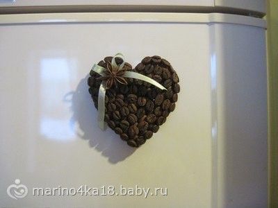 Кофейный магнит на холодильник  МК