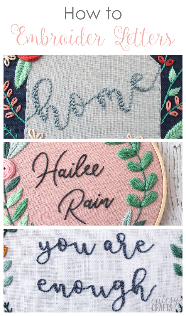How to Embroider Letters by Hand - Step-by-Step video tutorials and free patterns!