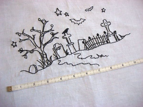 measure embroidery