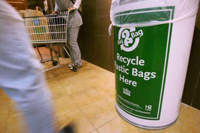 The best way to reuse plastic bags is to recycle them. 