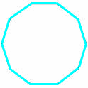 A drawing of a decagon