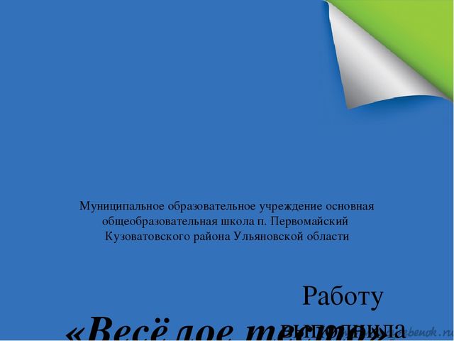 Муниципальное образовательное учреждение основная общеобразовательная школа...