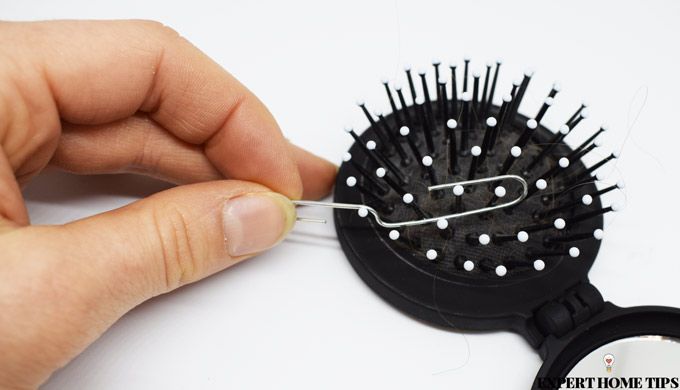 uses for paperclip remove hairbrush hair