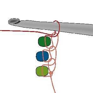 вязание жгута из бисера крючком
