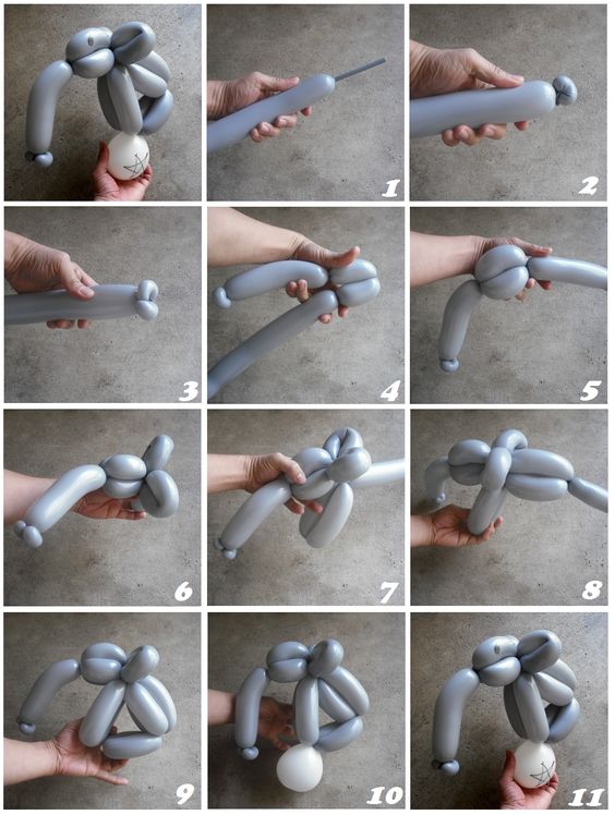 как сделать слона из шариков