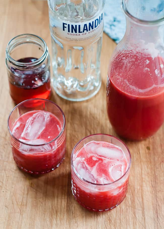 strawberry hibiscus cocktail