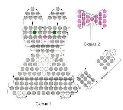 Кот - обжорка из бисера