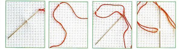 Схема вышивания крестом по ткани «Аида» четным количеством нитей