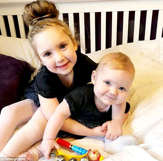 Ava is three, while Emilia is just seven months old. Both innocently ate the rude pasta shapes