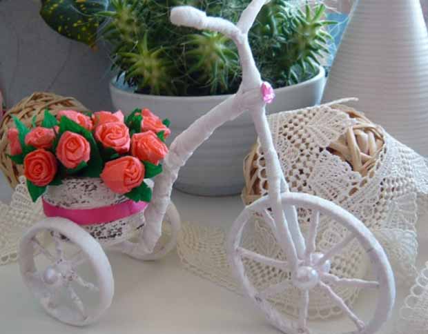 Подставка для цветов Велосипед своими руками